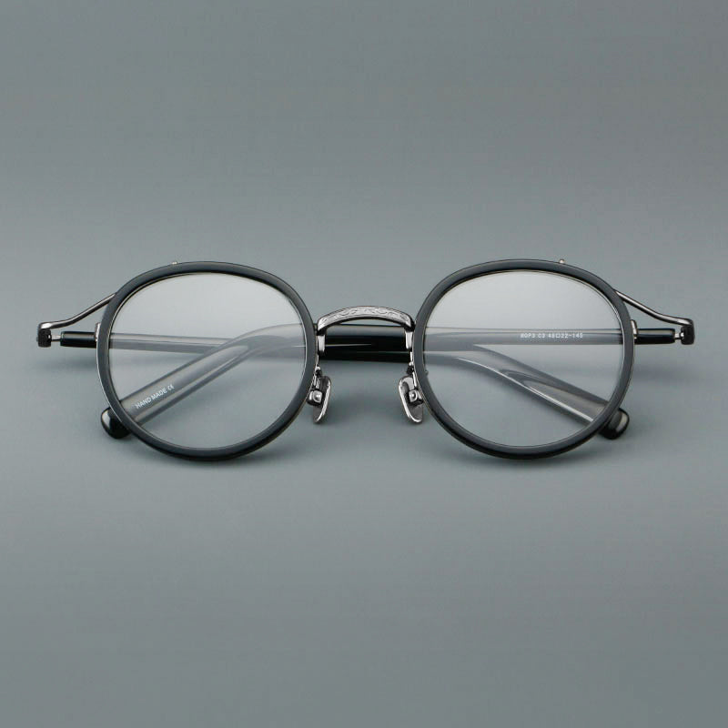 Retro Round Acetate Glasses Frames