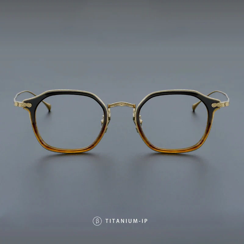 Retro Square Titanium Glasses Frames