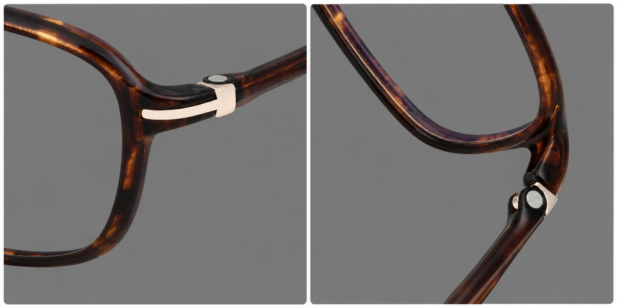 Soft oval plastic eyeglasses with a narrow bridge and gently rounded outer corners, frame details