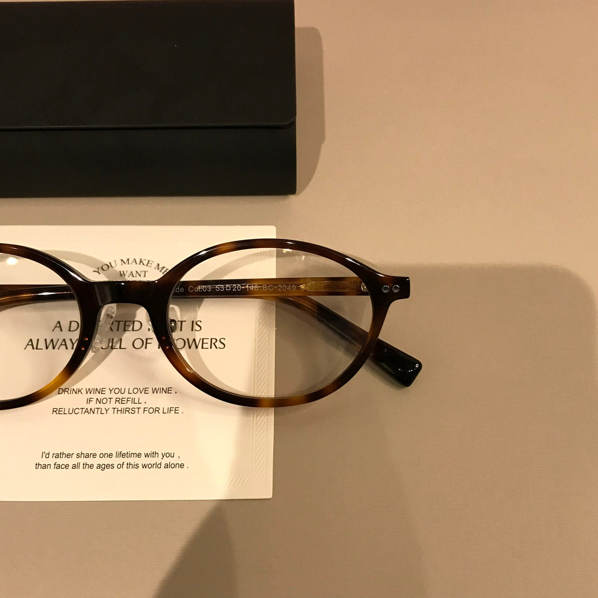 Wide Oval Eyeglass Frames with Thick Rims, Tortoiseshell
