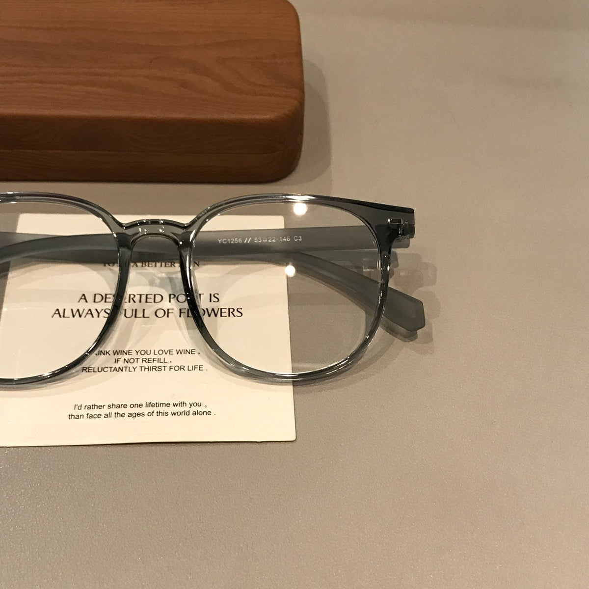 Oversized Square Eyeglass Frames with a Broad Brow, Matte Black