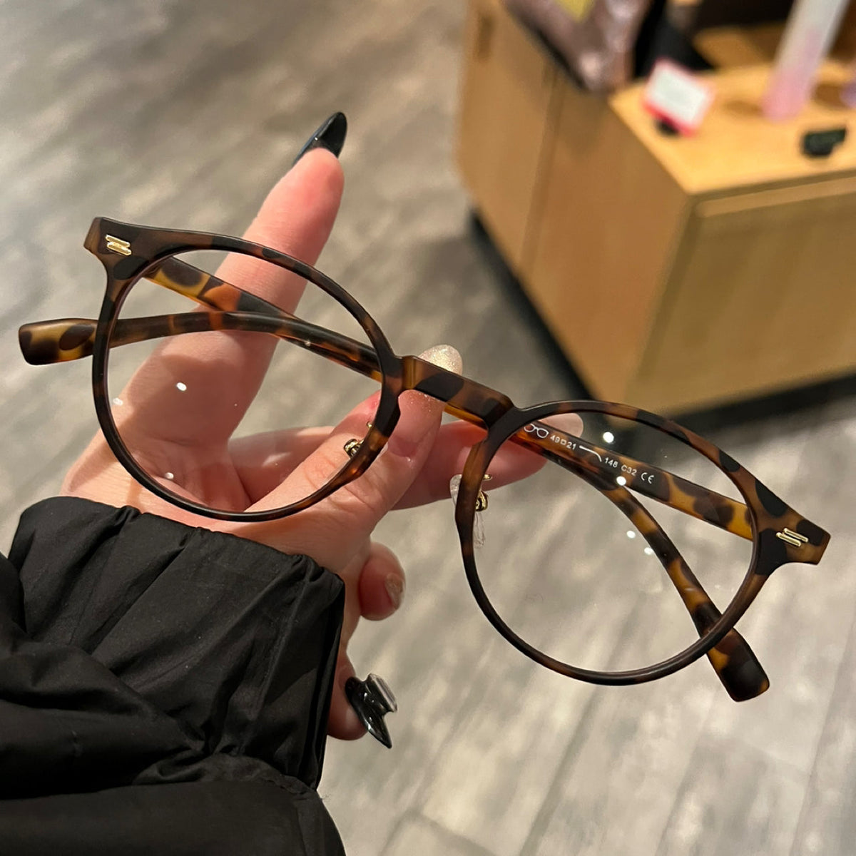 Rounded Cat-Eye Eyeglass Frames with Raised Outer Corners, Caramel Tea Brown, Black or Tortoiseshell