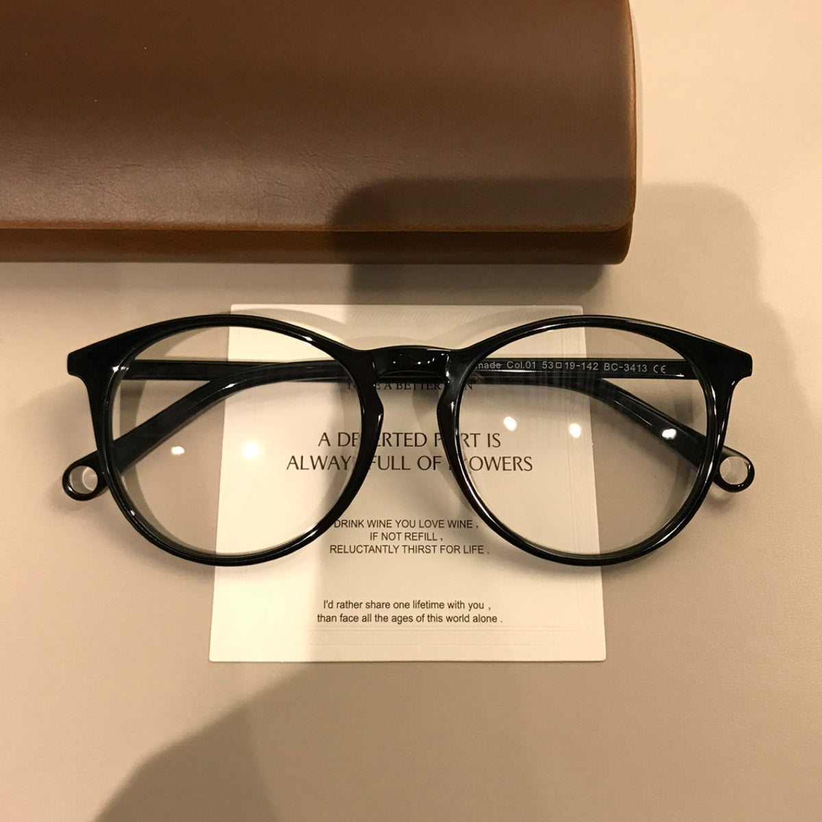 Rounded Square Eyeglass Frames with Decorative Temples, Four Frame Colors