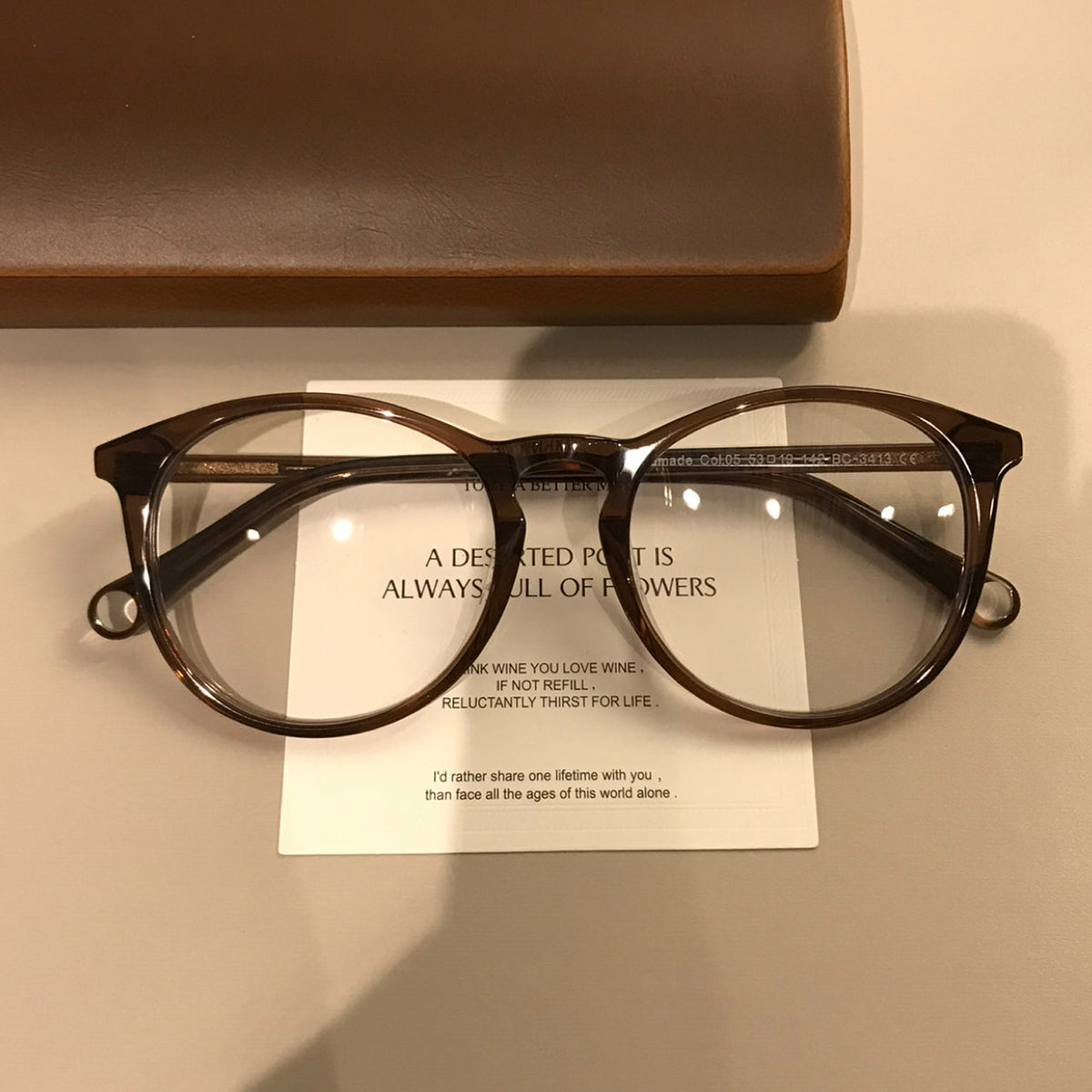 Rounded Square Eyeglass Frames with Decorative Temples, Four Frame Colors