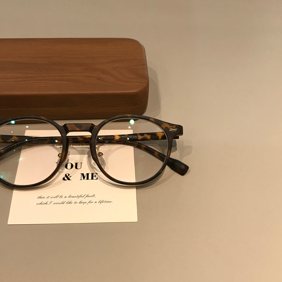 Round Eyeglass Frames with Rivet Accents, Amber Brown and More Colors