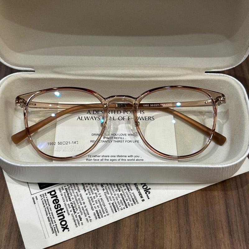 Wide Square Eyeglass Frames with Rounded Corners, Translucent and Solid Colors