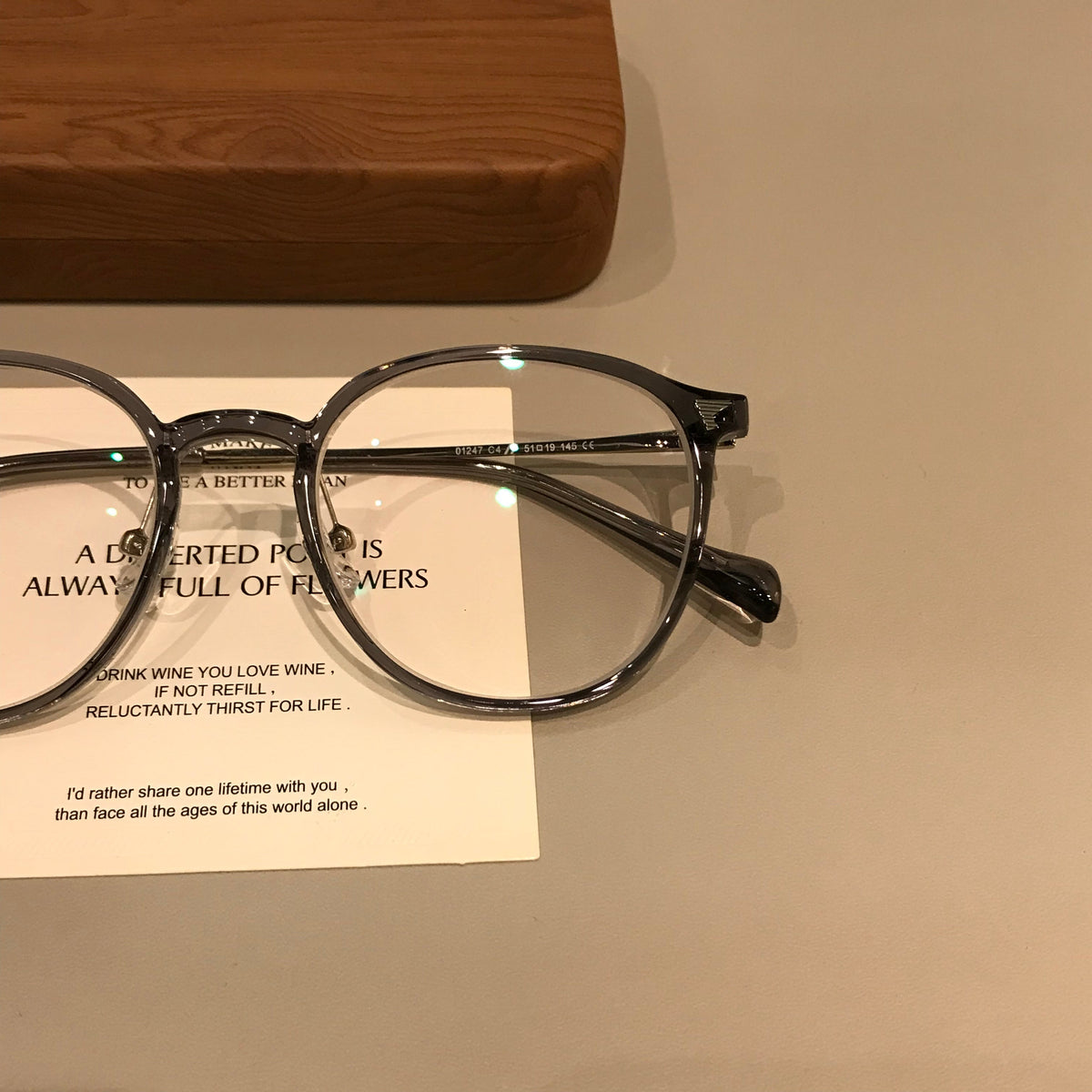 TR90 Eyeglass Frames with a Rounded Front, Black, Gray, Latte Brown or Black/Silver