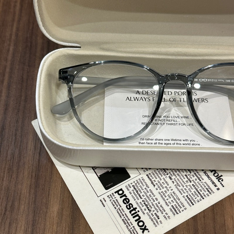 Broad Square Eyeglass Frames with Softly Rounded Rims, Four Colors
