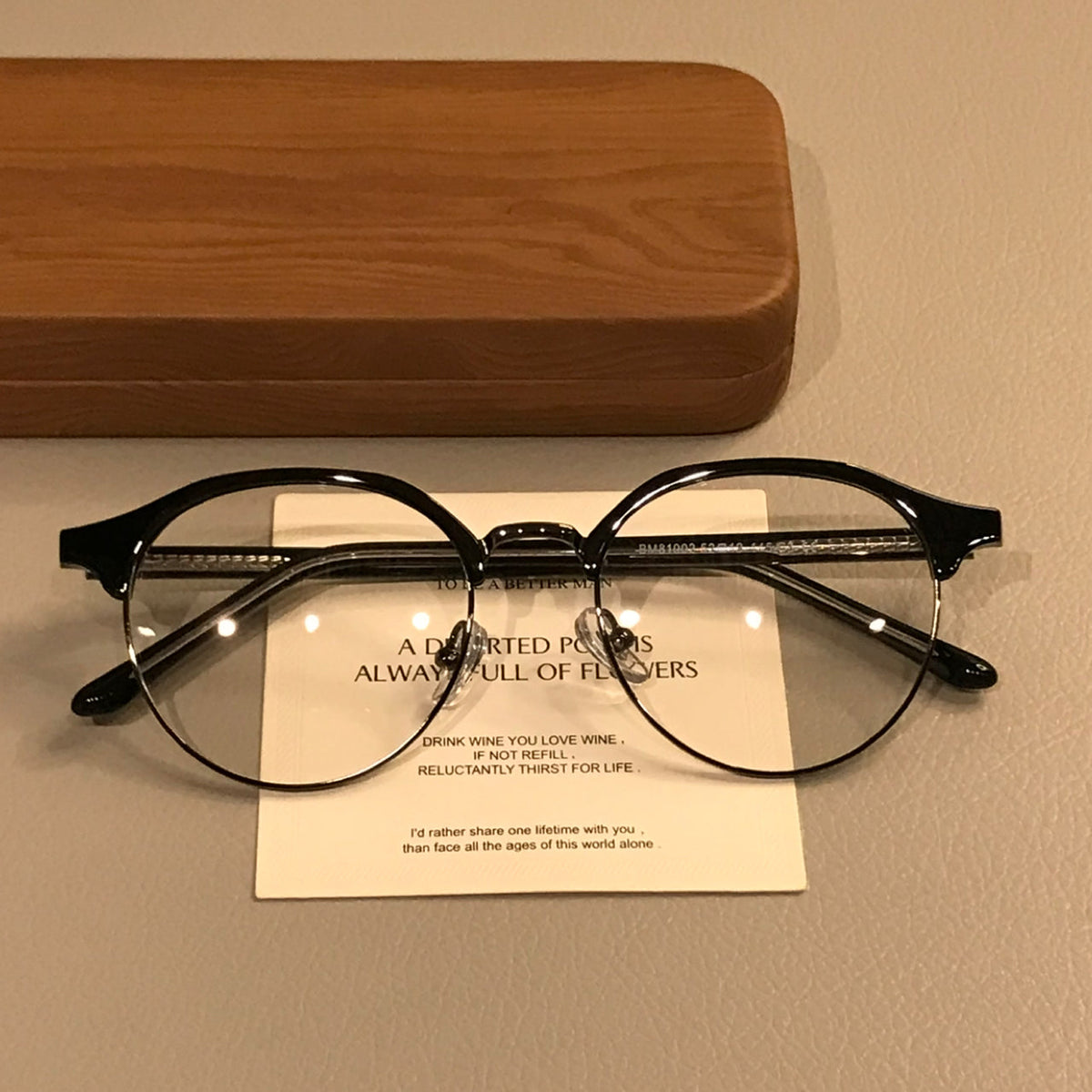 Men's Oval Browline Eyeglass Frames, Tortoiseshell, Black/Silver or Black/Gold