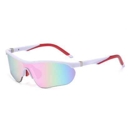 Frameless One-Piece Golf Sunglasses lens detail