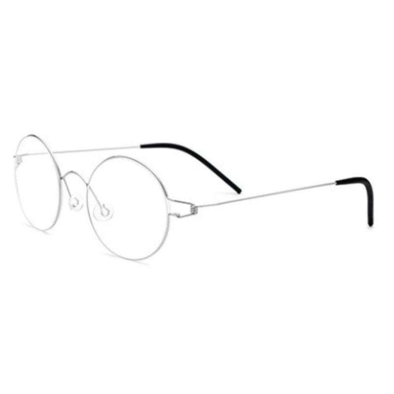 CINILY round titanium alloy eyeglasses in Silver