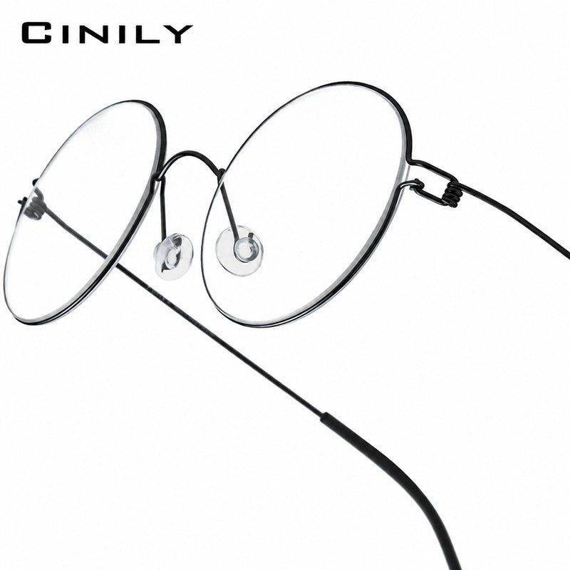 CINILY 98607 round titanium alloy glasses frame