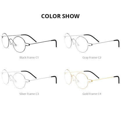 CINILY 98607 round titanium alloy glasses frame additional product view