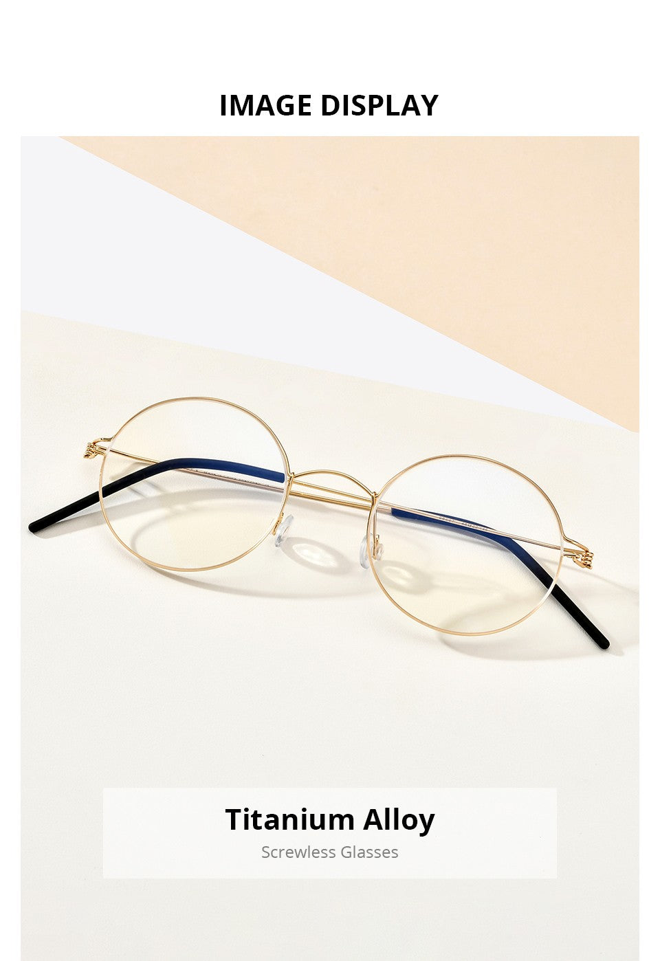 CINILY 98607 round titanium alloy glasses frame