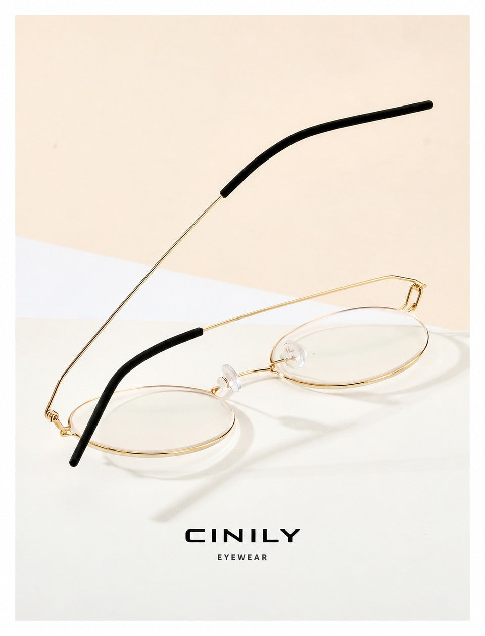 CINILY 98607 round titanium alloy glasses frame