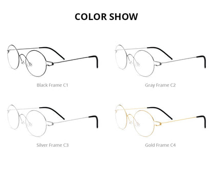 CINILY 98607 round titanium alloy glasses frame additional product view