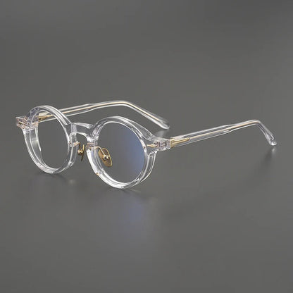 Retro Round Acetate Glasses Frames side view