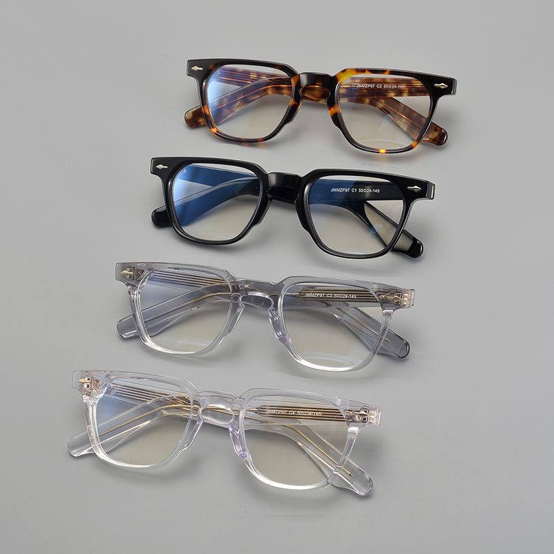 Retro Rectangular Acetate Glasses Frames
