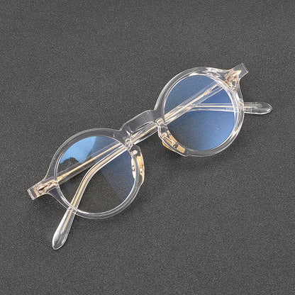 Retro Round Acetate Glasses Frames side view