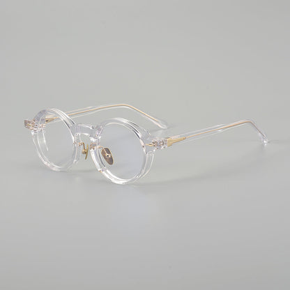 Retro Round Acetate Glasses Frames frame detail