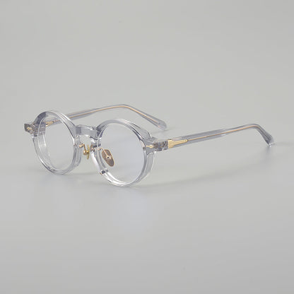 Retro Round Acetate Glasses Frames temple detail