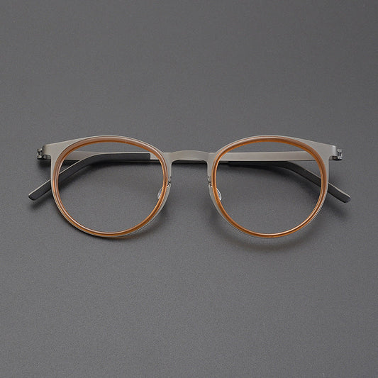 Vintage Round Titanium Glasses Frames
