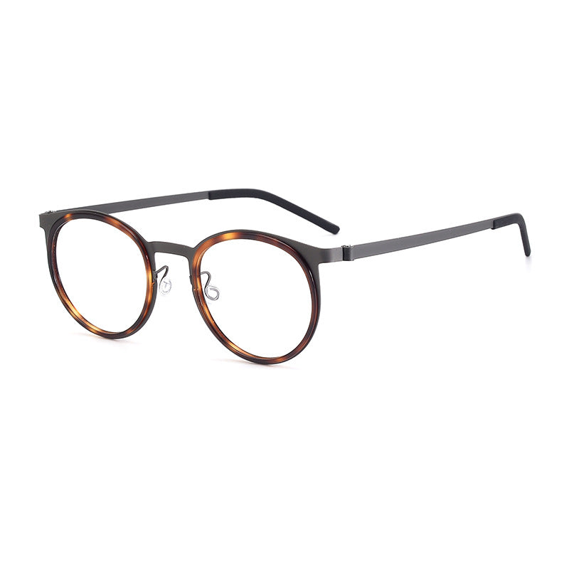 Vintage Round Titanium Glasses Frames