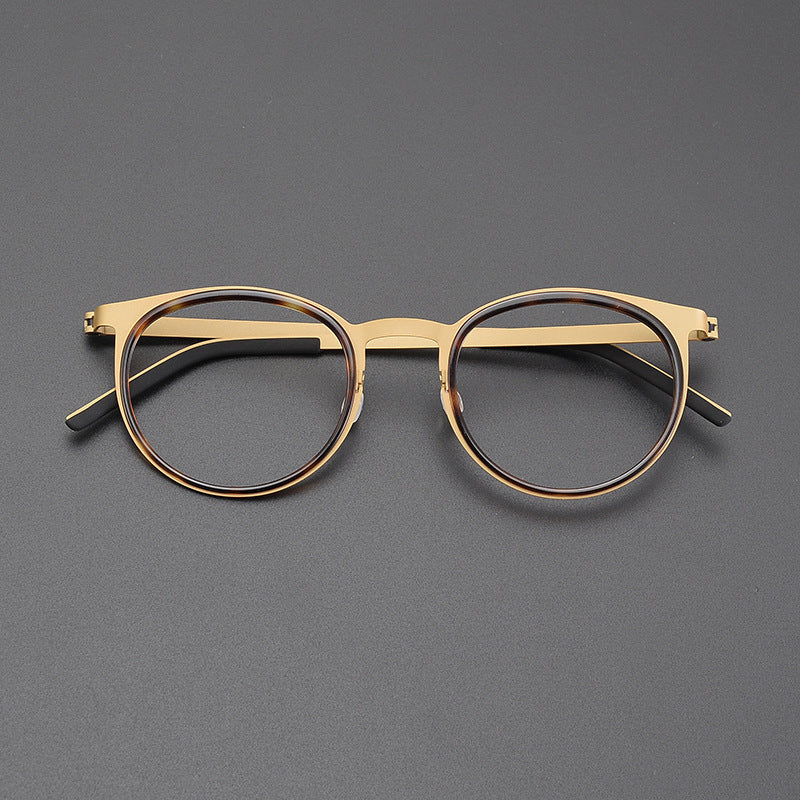 Vintage Round Titanium Glasses Frames