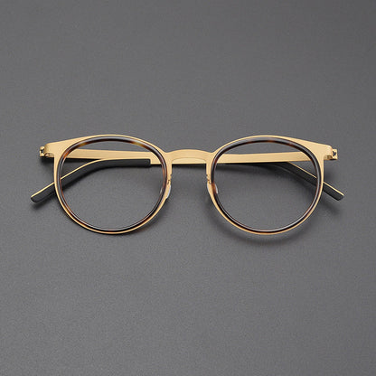 Vintage Round Titanium Glasses Frames additional product view