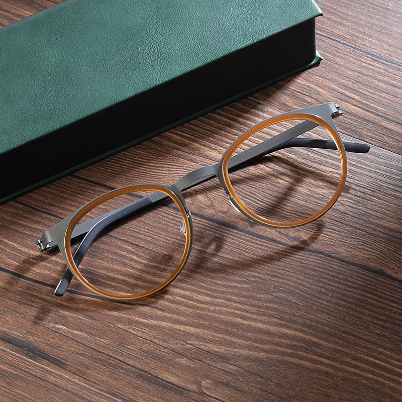 Vintage Round Titanium Glasses Frames