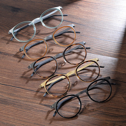 Vintage Round Titanium Glasses Frames additional product view