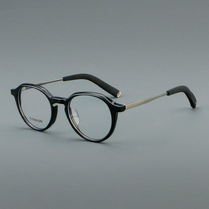 Retro Round Titanium Alloy Glasses Frames