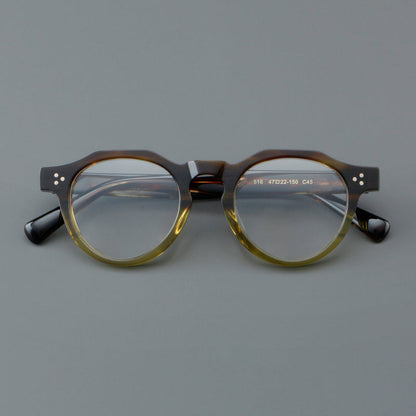 Retro Round Acetate Glasses Frames front view