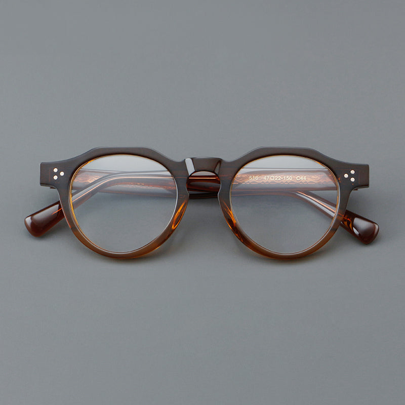 Retro Round Acetate Glasses Frames