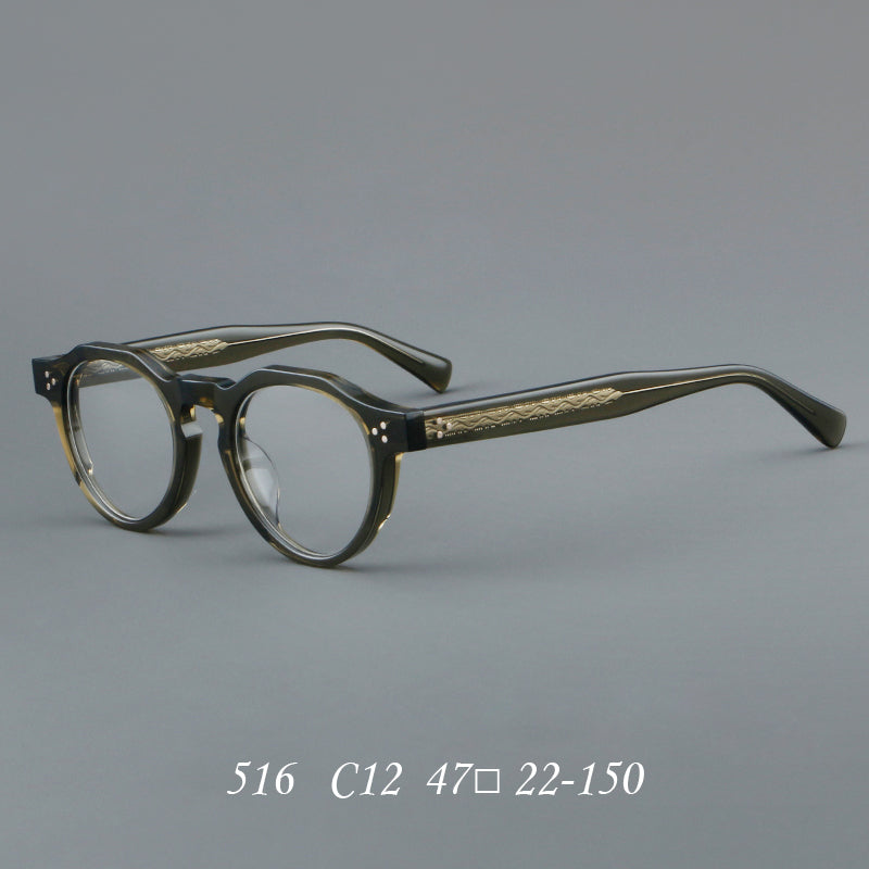 Retro Round Acetate Glasses Frames