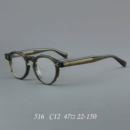 Retro Round Acetate Glasses Frames additional product view