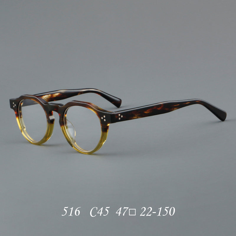 Retro Round Acetate Glasses Frames