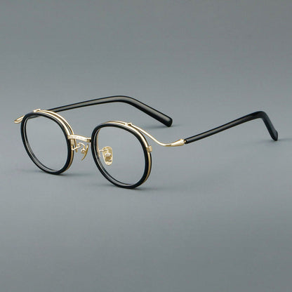 Retro Round Acetate Glasses Frames front view