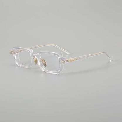 Retro Rectangular Acetate Glasses Frames frame detail