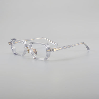 Retro Rectangular Acetate Glasses Frames temple detail