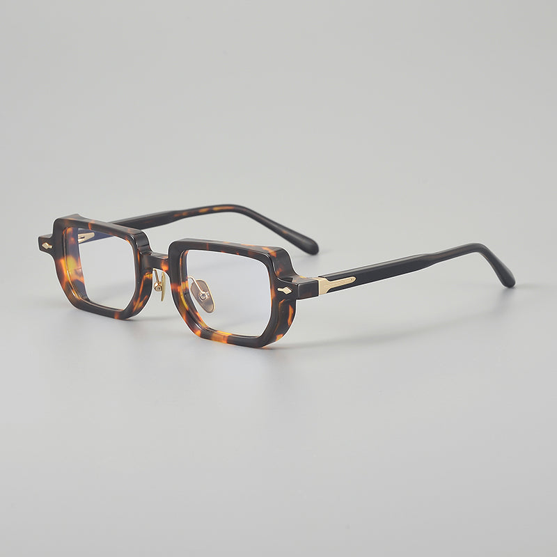 Retro Rectangular Acetate Glasses Frames