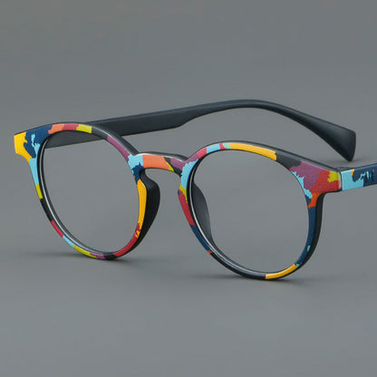 Painted Cat-Eye Glasses Frames side view