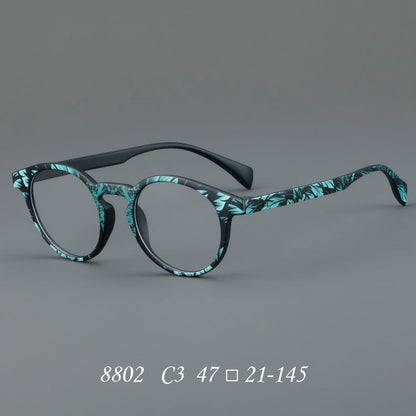 Painted Cat-Eye Glasses Frames temple detail