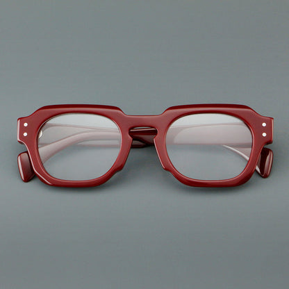 Retro Square Acetate Glasses Frames side view
