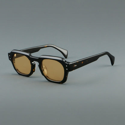 Vintage Square Acetate Glasses Frames temple detail