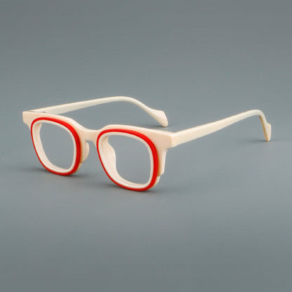 Retro Square Acetate Glasses Frames frame detail
