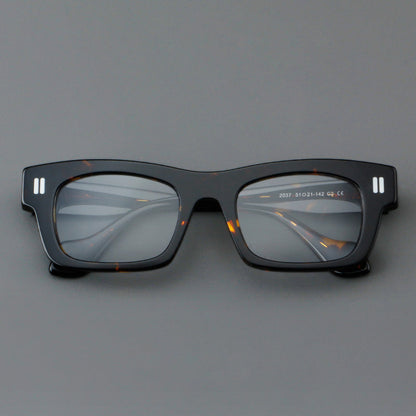 Retro Square Acetate Glasses Frames lens detail