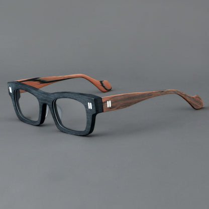 Retro Square Acetate Glasses Frames temple detail