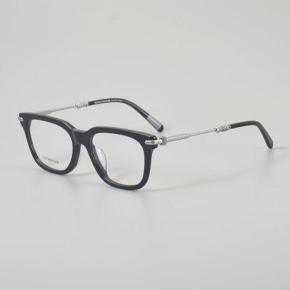 Retro Square Glasses Frames frame detail