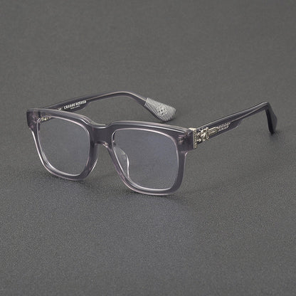 Retro Rectangular Acetate Glasses Frames side view